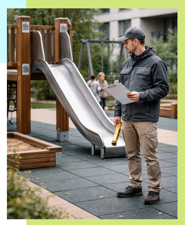 Сертификация детских площадок в Сосногорске от 25790 р. | Алешин-Сно