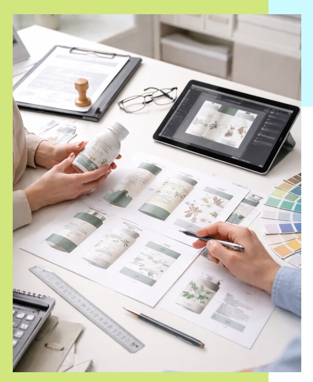 Профессиональная разработка дизайна и текста этикетки продукции в Сосногорске